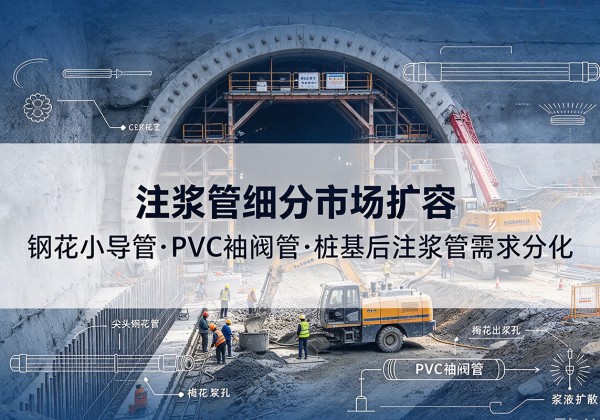 通化注浆管细分市场扩容，隧道钢花小导管、PVC 袖阀管、桩基后注浆管需求分化